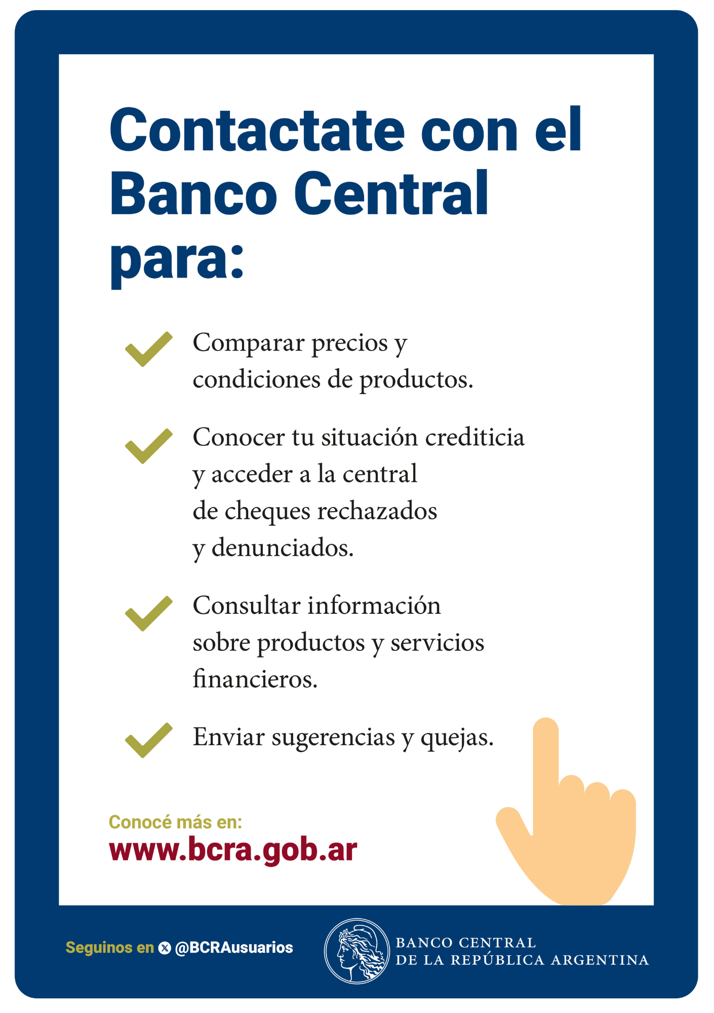 BCRA_2026_6 Cartel BCRA Contacto BCRA