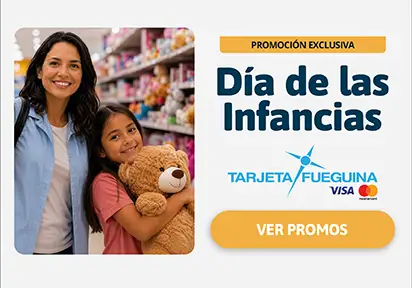 BOTON Día de las Infancias. Promoción Tarjeta Fueguina